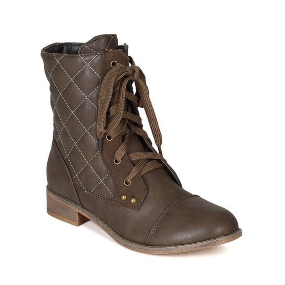 Nature Breeze Combat Brown Boots‎ Size 9
